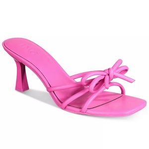 Barbie Inspired Bow Slide Dress Sandals Pink